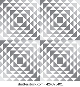 Vector grey seamless pattern. Abstract geometric background