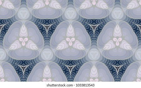 Vector Grey Seamless Wallpaper. Vintage Colorful Pattern. Retro Color Background