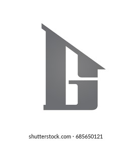 Vector Grey Single Letter G Real Estate Logo