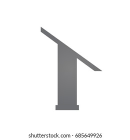 Vector Grey Single Letter T Real Estate Logo
