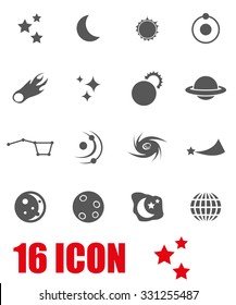 Vector grey space icon set