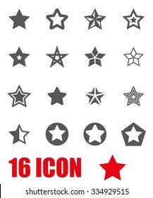 Vector grey stars icon set.