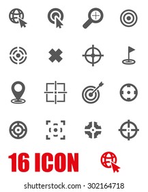 Vector grey target icon set.