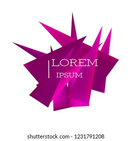 Vector grey triangles gradient set frame for text. Modern Art graphics for hipsters. Dynamic frame stylish geometric colorful kitch. Element for design business cards, invitations, flyers, brochures.