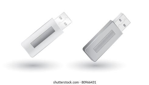 Vector Grey USB Flash Drives