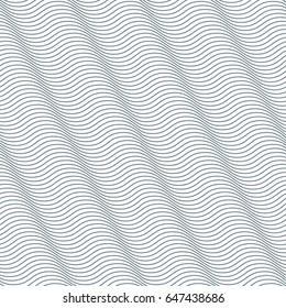 Vector grey wavy pattern. Geometric background