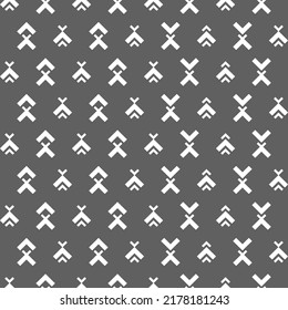 Vector. Patrón abstracto de color gris y blanco sin fisuras. Fondo de los corchetes angulares. Mosaico. Diseño de papel de embalaje, impresión textil, diseño web, portada, publicidad y productos tipográficos.