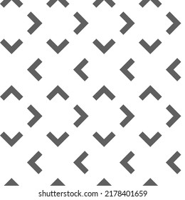 Vector. Patrón abstracto de color gris y blanco sin fisuras. Fondo de los corchetes angulares. Mosaico. Diseño de papel de embalaje, impresión textil, diseño web, portada, publicidad y productos tipográficos.