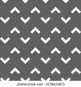 Vector. Patrón abstracto de color gris y blanco sin fisuras. Fondo de los corchetes angulares. Mosaico. Diseño de papel de embalaje, impresión textil, diseño web, portada, publicidad y productos tipográficos.