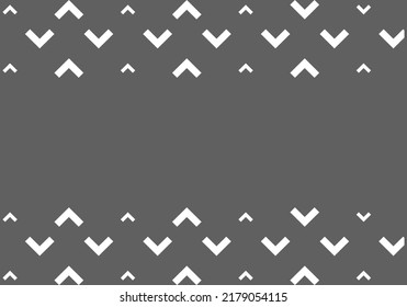 Vector. Origen étnico abstracto gris y blanco. Patrón de corchetes angulares. Marco con espacio de copia para texto. Diseño de fondo para publicidad y productos tipográficos.