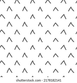 Vector. Grey and white background. Artistic background, hand drawn simple shapes, checkmarks. Mosaic abstract background. Repeating geometric texture.