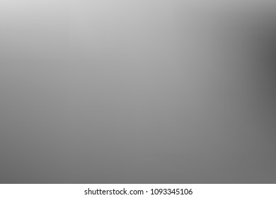 Vector greyscale blurred background. Monochrome defocused black and white smoky banner. Grayscale gradient. Grey or silver abstract backdrop. Blurry unfocused studio light, mist or fog illustration.