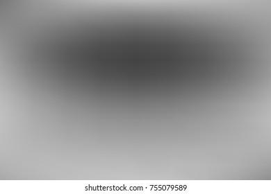 Vector greyscale blurred background. Monochrome defocused black and white smoky banner. Grayscale gradient. Grey or silver abstract backdrop. Blurry unfocused studio light, mist or fog illustration.