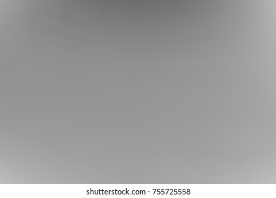 Vector greyscale blurred background. Monochrome defocused black and white smoky banner. Grayscale gradient. Grey or silver abstract backdrop. Blurry unfocused studio light, mist or fog illustration.