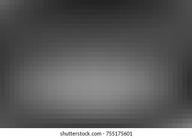 Vector greyscale blurred horizontal cover. Monochrome defocused black and white unfocused tiles banner. Gray scale gradient mosaic background. Grey or silver abstract blurry checked illustration.