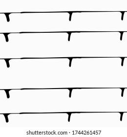 Vector Grid Drawn Decor. Scribble Brush Handdrawn Wallpaper. Minimal Stripe Pencil Design. Curve Black Texture. Vector Marker Black Art. Sketchy 