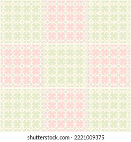 Vector Grid Geometric plaid horizontal and vertical stripes, square abstract illustration seamless pattern with soft colors suitable for printing on surface design, texture textile wallpaper wrapping 