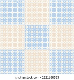 Vector Grid Geometric plaid horizontal and vertical stripes, square abstract illustration seamless pattern with soft colors suitable for printing on surface design, texture textile wallpaper wrapping 