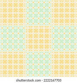 Vector Grid Geometric plaid horizontal and vertical stripes, square abstract illustration seamless pattern with soft colors suitable for printing on surface design, texture textile wallpaper wrapping 