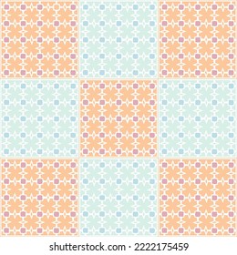 Vector Grid Geometric plaid horizontal and vertical stripes, square abstract illustration seamless pattern with soft colors suitable for printing on surface design, texture textile wallpaper wrapping 