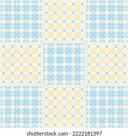 Vector Grid Geometric plaid horizontal and vertical stripes, square abstract illustration seamless pattern with soft colors suitable for printing on surface design, texture textile wallpaper wrapping 