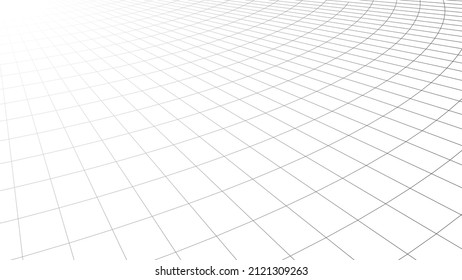 Vector grid. Perspective tile of lines. Detailed vector illustration.