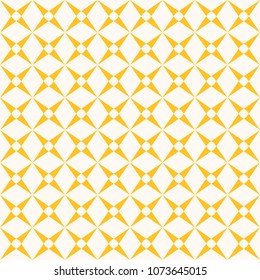 Vector grid seamless pattern. Abstract geometric texture with crossing lines, square grid, mesh, lattice, grill. Simple bright colorful background. Yellow and white repeat design. Stylish ornament