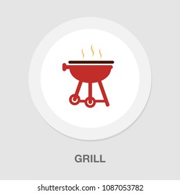 vector grill bbq menu icon? cooking meat - hot food steak symbol, picnic sign