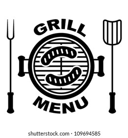 vector grill menu symbol