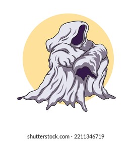 vector grim halloween clip art flat