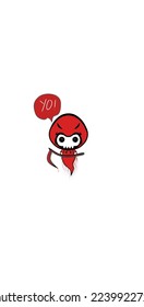 Vector Grim Reaper Illustration with a Scythe on white background