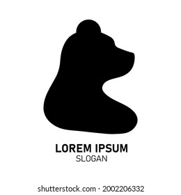 Vector of grizzly bear head mascot. Animal, wildlife, nature, power, polar, big. Simple and creative logo design, trendy typography. Used for brand, sign, symbol and icon. Isolated. Editable path eps.