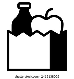 Vector Grocery Bag Grocery object illustration