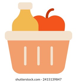 Vector Grocery Cart Grocery object illustration
