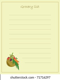 Vector Grocery List