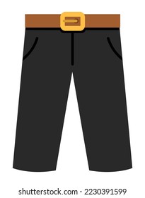 Vector groom pants icon. Cute just married boy suit piece. Wedding ceremony clothes. Cute gentleman trousers
