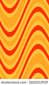 Vector groovy  pattern with orange and red wavy. Temlate for design cards, t-shirts, posters, covers, banners etc.