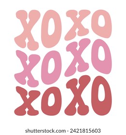 Grabado de xoxo vectorial aislado en fondo blanco