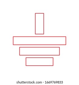 vector of the Ground electricity icon.Illustration of the grounding icon in electrical networks.Pictogram for drawing and designing the ground.