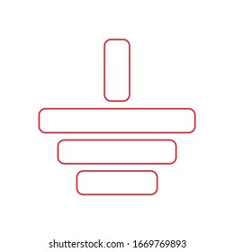 vector of the Ground electricity icon.Illustration of the grounding icon in electrical networks.Pictogram for drawing and designing the ground.