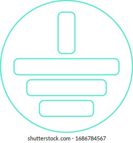 vector del icono de la electricidad terrestre.Ilustración del icono de conexión a tierra en redes eléctricas.Pictograma para dibujar y diseñar el suelo.