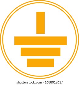 vector of the Ground electricity icon.Illustration of the grounding icon in electrical networks.Pictogram for drawing and designing the ground.