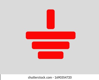 vector del icono de la electricidad terrestre.Ilustración del icono de conexión a tierra en redes eléctricas.Pictograma para dibujar y diseñar el suelo.
