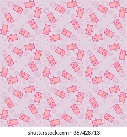 Vector Groundhog Day Pattern. Cute Seamless background.