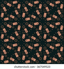 Vector Groundhog Day Pattern. Cute Seamless background.