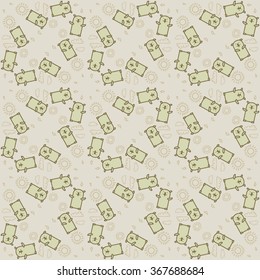 Vector Groundhog Day Pattern. Cute Seamless background.