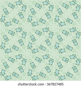 Vector Groundhog Day Pattern. Cute Seamless background.