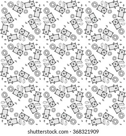 Vector Groundhog Day Pattern. Cute Seamless background.