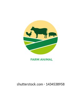 Vector Group Animal Farm Label Stock Vector (Royalty Free) 1434538958 ...