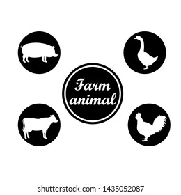 Vector group of animal farm label